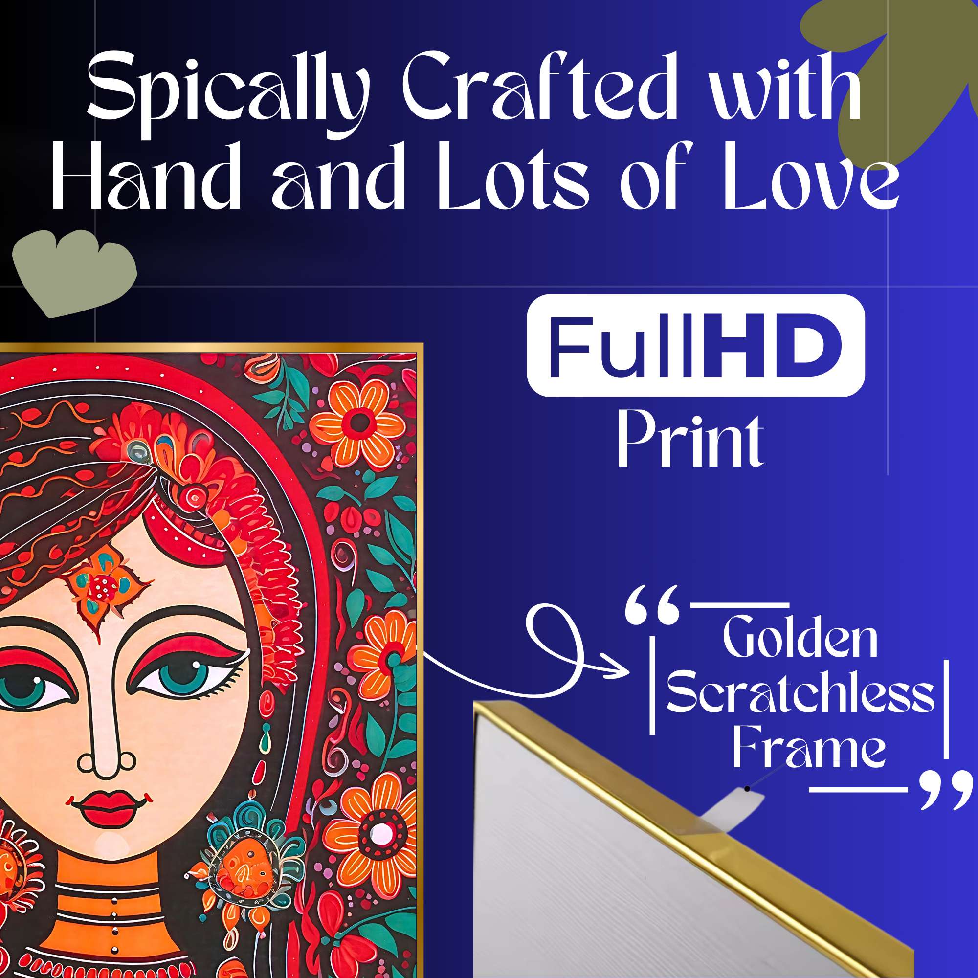 Set of Six Wall Paintings for Wall Dacoration Golden Framed Wall Paintings for Living Room & Bedroom Wall Art for Home Decoration & Office Wall Décor (17x13 inch CH-GD6-5) - Image 2